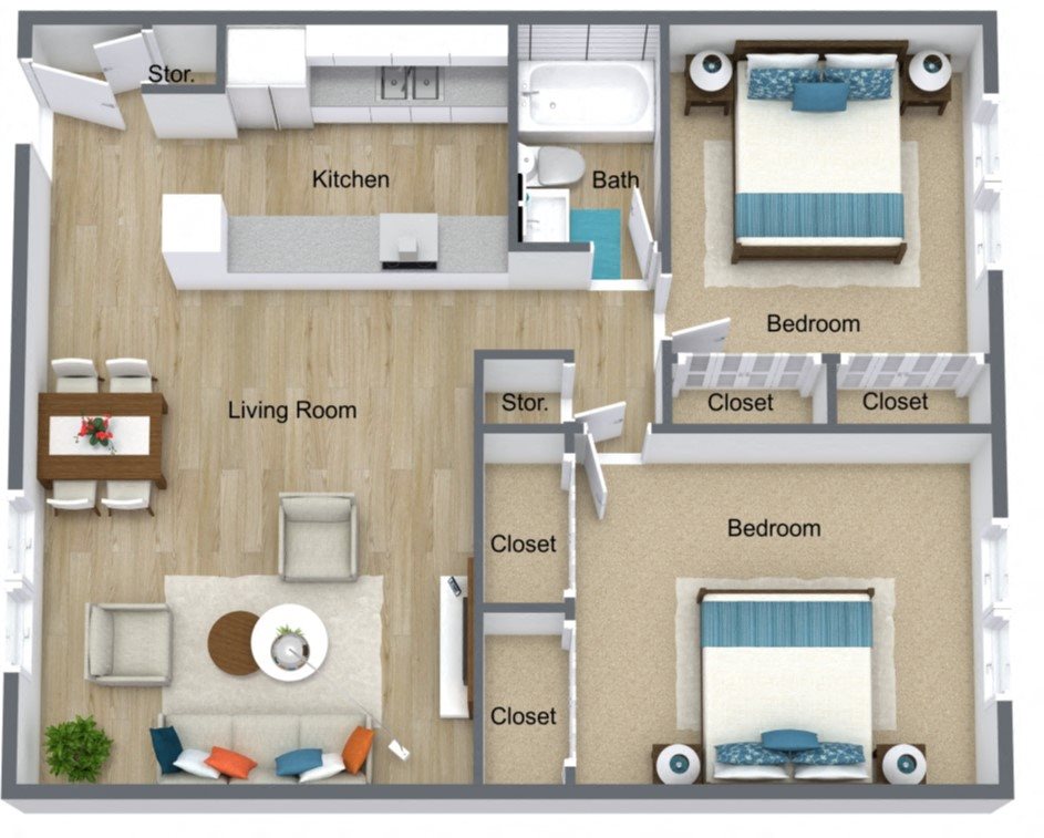 2 bedroom 1 bath 2 bedroom 1 bath